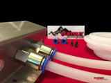 complete 2 port breather extension kit for isuzu d-max showing fittings