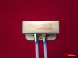 mitsubishi pajero and challenger full 2 port breather extension kit housing showing mounting holes and fittings