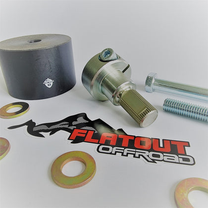 steering shaft extension spacer for use with body lift kits