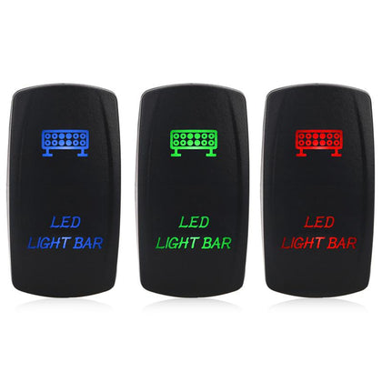 rocker switch huge range blue green red arb style laser etched