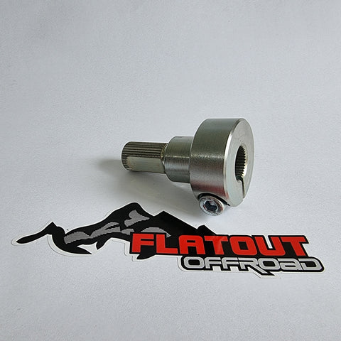 steering shaft extension for daihatsu vehicles on a white background with flatout offroad logo 