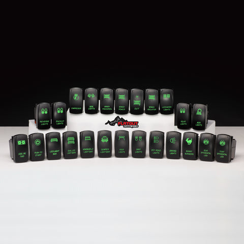 green rocker switch collection, flatout offroad