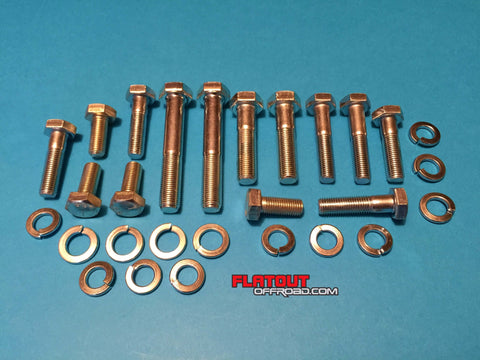 bell housing transmission bolt set for t-50 gear box to 4age engines