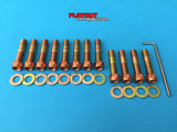 TD42 exhaust manifold studs with copper lock nuts washers and hex key head