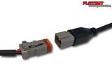 led light bar or spotlight plug and play wiring loom 12v single plug complete loom dt connector unplugged