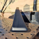 front view of shark fin snorkel for perentie